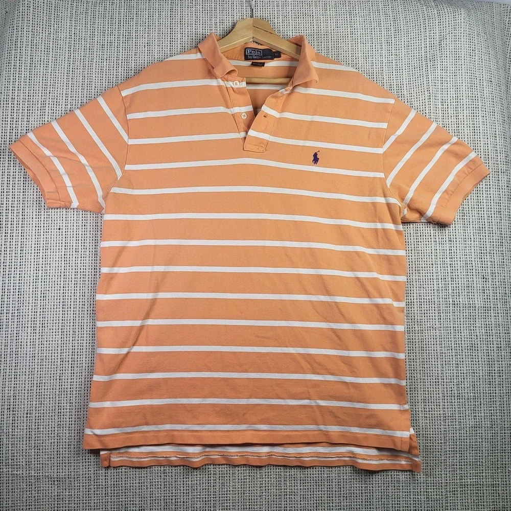 Polo Ralph Lauren Polo Shirt Mens XL Striped Classic Pony‎ Golf Casual